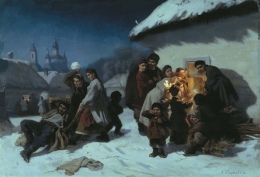 Константин Трутовский «Колядки в Малороссии», 1864 год